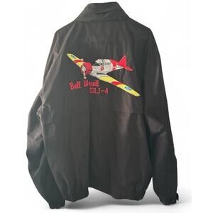 Tri Mountain 2XLT Boll Weevil SNJ-4 Hooded Bomber Jacket Aircraft Aviation